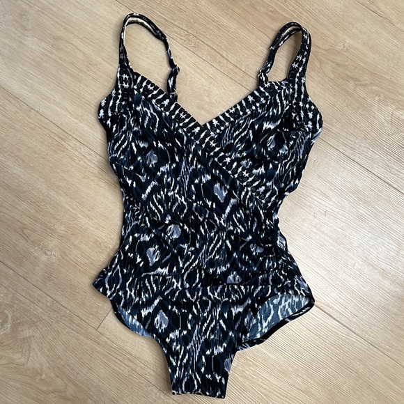 MIRACLESUIT Palatium Colorblock Sanibel One Piece Swimsuit BLUE SIZE 10 NEW 0679 - Picture 5 of 9